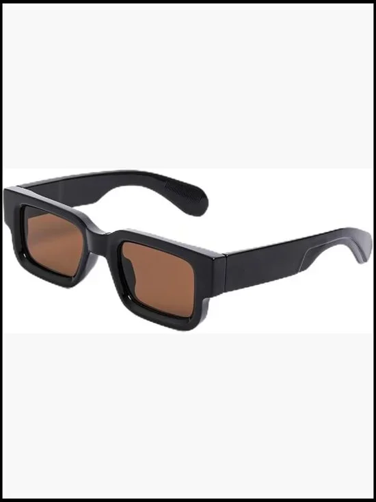 Retro Square Sunglasses with Thick Frame, UV Protection, Unisex - Picture 1 of 7